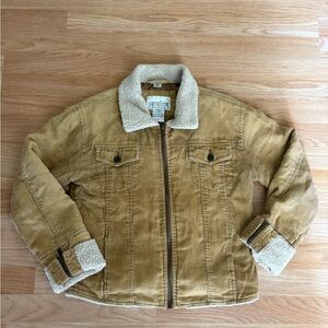 Carolina Colours Tan Corduroy Jacket with Sherpa Lining.